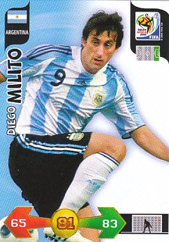Diego Milito Argentina Panini 2010 World Cup #18